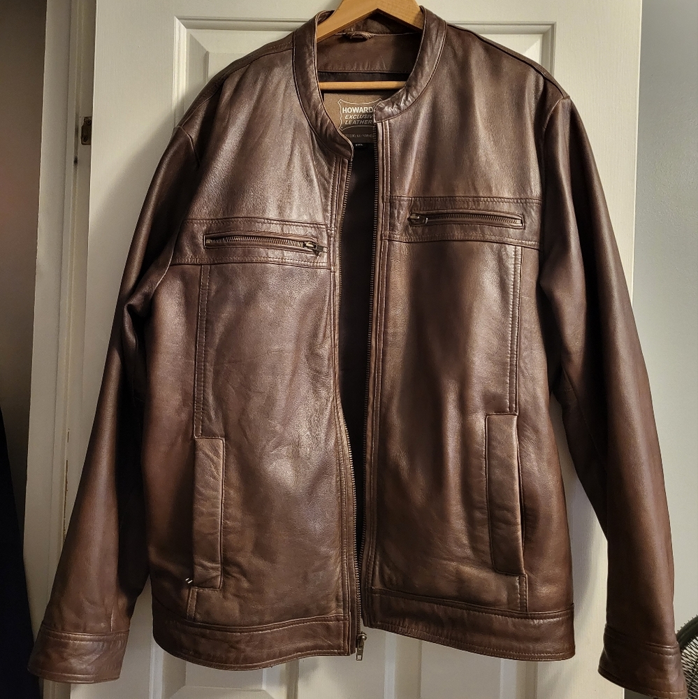 Men's leather coat